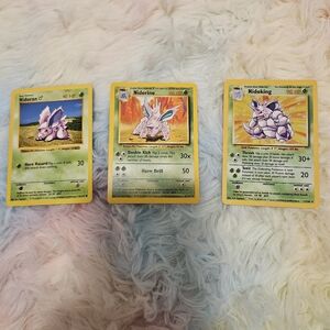 Pokemon Cards Nidoran, Nidorino, Nidoking